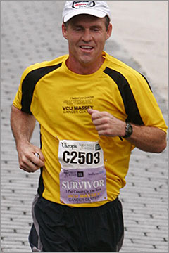 Man running a marathon