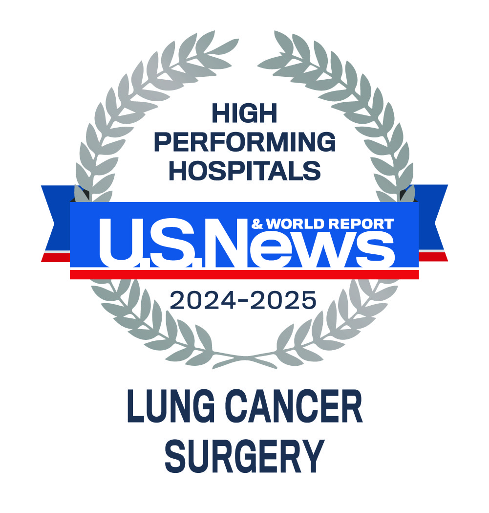 Lung cancer USNWR high performing badge